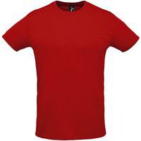 Tee-shirt personnalisable de sport en polyester ROUGE