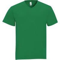 Tee-shirt personnalisable col V en coton VERT PRAIRIE