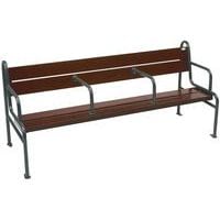 Banc grand confort 180 cm pieds tube acier - lames bois HPL walnut