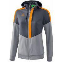 Veste à capuche - Erima - tracktop squad femme gris orange