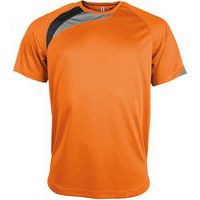 Tee-shirt Wave PES Orange/Noir/Gris