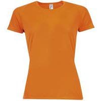 Tee-shirt personnalisable multitech PESFéminin orange fluo