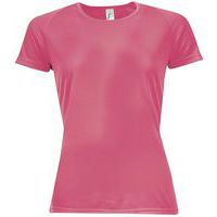 Tee-shirt personnalisable multitech PESFéminin rose fluo