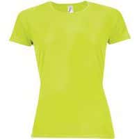 Tee-shirt personnalisable multitech PESFéminin vert fluo