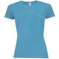 Tee-shirt personnalisable multitech PESFéminin bleu attol