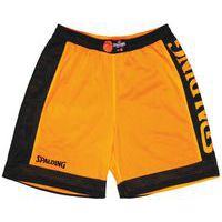 Short basket réversible enfant - spalding - orange noir