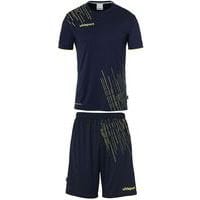 Set maillot et short de foot Enfant Uhlsport Score 26 Bleu Marine/Jaune Fluo