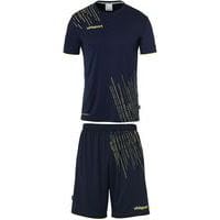 Set maillot et short de foot - Uhlsport - Score 26 Bleu Marine/Jaune Fluo