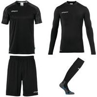 Set maillot/short/baselayer/chaussettes gardien de foot Enfant - Uhlsport - Reaction Noir/Anthracite