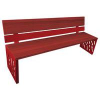 Banc Venise 1.80 m acier - dossier acier/bois - Procity