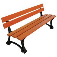 Banc Mora 1.80m structure acier - assise/dossier bois résineux Procity