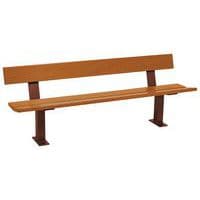 Banc Pagode 2 m acier et bois - Procity