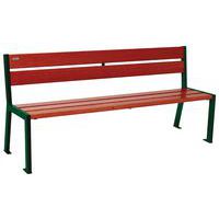 Banc Silaos 5 lames acier/bois - Procity