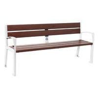 Banc Silaos 1.80 m accoudoirs acier/plastique recyclé 5 lames Procity