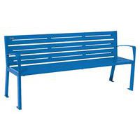 Banc Silaos accoudoirs 6 lames 1.80 m acier - Procity