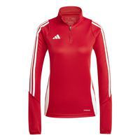 Sweat 1/2 zip d'entraînement femme Tiro 24 Rouge Adidas