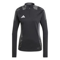 Sweat 1/2 zip d'entraînement femme Tiro 24 compétition Noir/gris Adidas