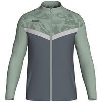 Veste de survêtement polyester enfant Iconic vert/gris Jako