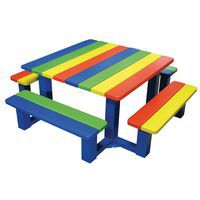 Table bancs multicolore Procity
