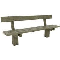 Banc Ouessant L 200 x 60 H 80 cm - pin traité - Manutan Expert