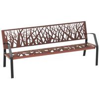 Banc Lagupie acier marron