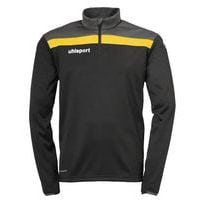 Sweat zippé 1/4 Offense 23 - Noir/Jaune - Uhlsport