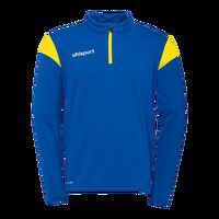 Sweat zippé 1/4 Squad 27 - Bleu/Jaune - Uhlsport