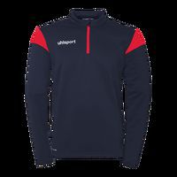 Sweat zippé 1/4 Squad 27 - Bleu/rouge - Uhlsport