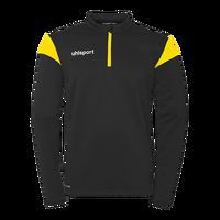 Sweat zippé 1/4 Squad 27 - Noir/Jaune - Uhlsport