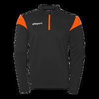 Sweat zippé 1/4 Squad 27 - Noir/orange - Uhlsport