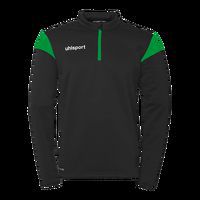 Sweat zippé 1/4 Squad 27 - Vert/noir - Uhlsport