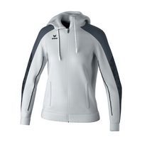 Veste d'entraînement EVO STAR femme avec capuche - Blanc/noir - Erima