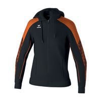 Veste d'entraînement EVO STAR femme avec capuche - Noir/orange - Erima