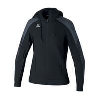 Veste d'entraînement EVO STAR femme avec capuche - Noir/gris - Erima