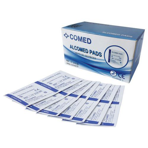 Tampons d'alcool 70% Alcomed Pads