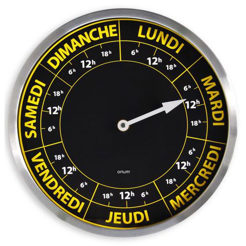 Horloge Contraste Hebdo Ø30 - Orium