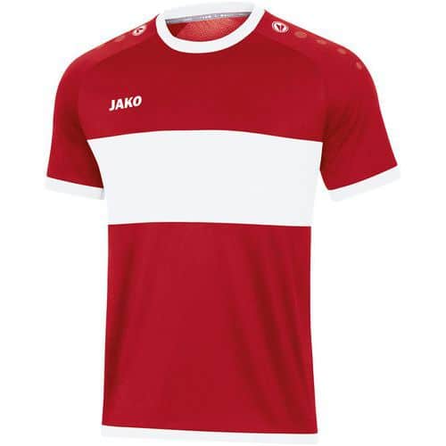 Maillot de foot manches courtes enfant - Jako - Boca Rouge/Blanc