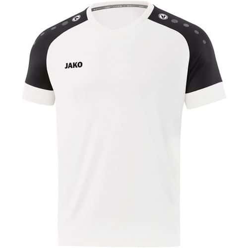 Maillot de foot manches courtes enfant - Jako - Champ 2.0 Blanc/Noir