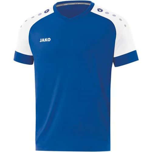 Maillot de foot manches courtes enfant - Jako - Champ 2.0 Bleu/Blanc