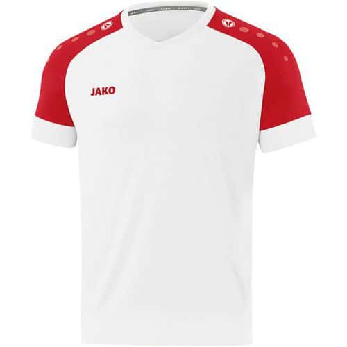 Maillot de foot manches courtes enfant - Jako - Champ 2.0 Blanc/Rouge