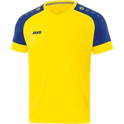 Maillot de foot manches courtes enfant - Jako - Champ 2.0 Jaune/Bleu