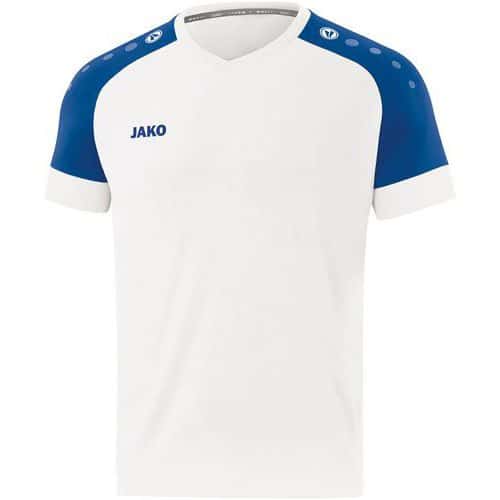 Maillot de foot manches courtes - Jako - Champ 2.0 Blanc/Bleu