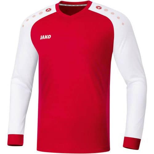 Maillot de foot manches longues enfant - Jako - Champ 2.0 Rouge/Blanc