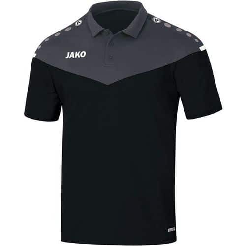 Polo manches courtes enfant - Jako - Champ 2.0 Noir/Gris