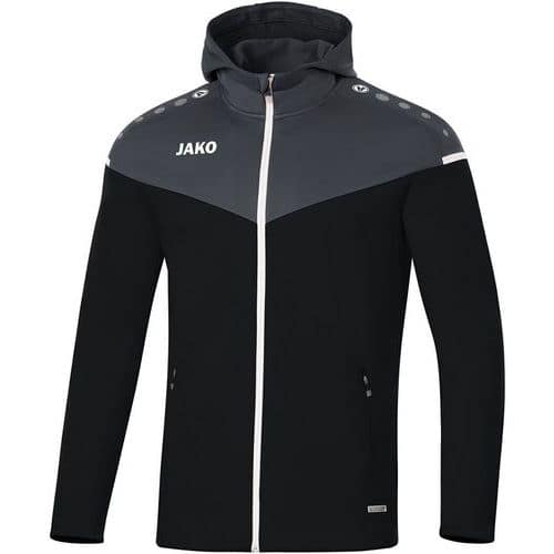 Veste de foot à capuchon femme - Jako - Champ 2.0 Noir/Gris