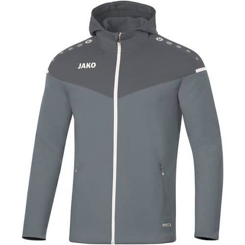 Veste de foot à capuchon enfant - Jako - Champ 2.0 Gris