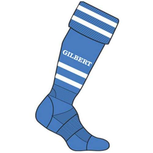 Chaussettes training Gilbert royal / blanc