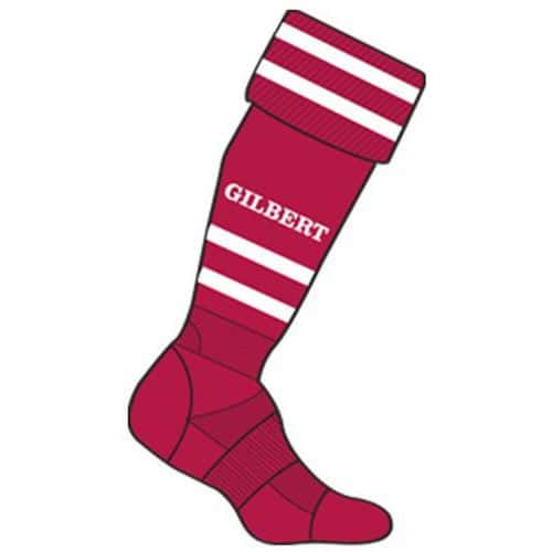 Chaussettes training Gilbert rouge / blanc