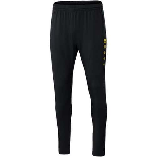 Pantalon d'entraînement de foot enfant - Jako - Premium Noir/Jaune