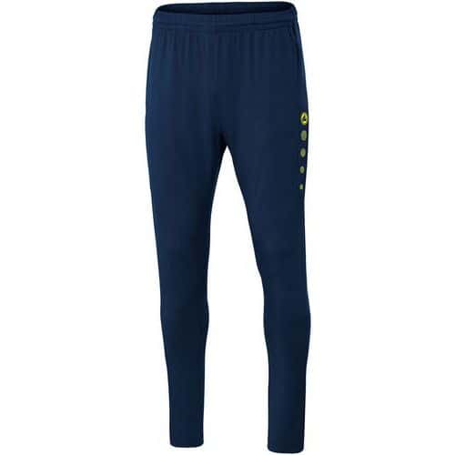 Pantalon d'entraînement de foot enfant - Jako - Premium Bleu marine/Jaune fluo